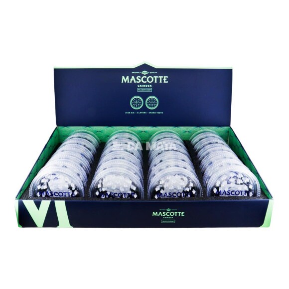 Caixa de Dichavador Policarbonato Mascotte de frente tabacaria da mata