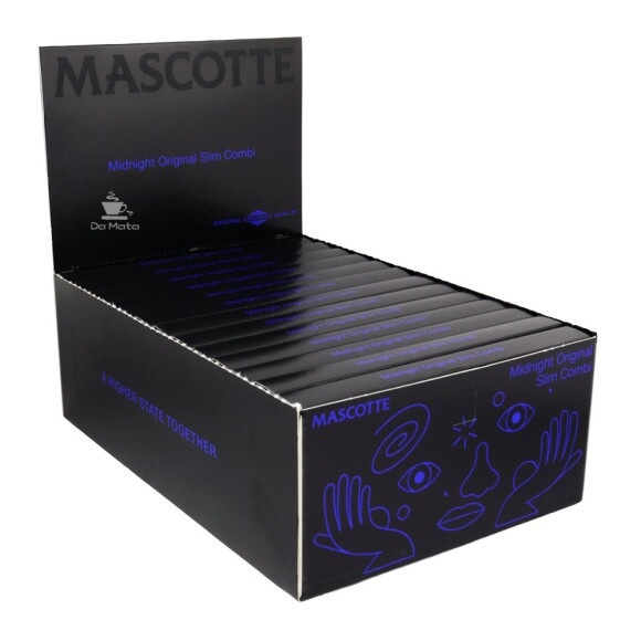 Caixa de Seda Mascotte Original Midnight Kss Combi C/ Piteira de frente