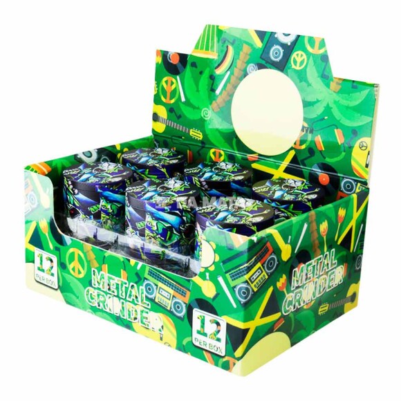 Caixa de Dichavador Metal Rick And Morty Pequeno de frente tabacaria da mata