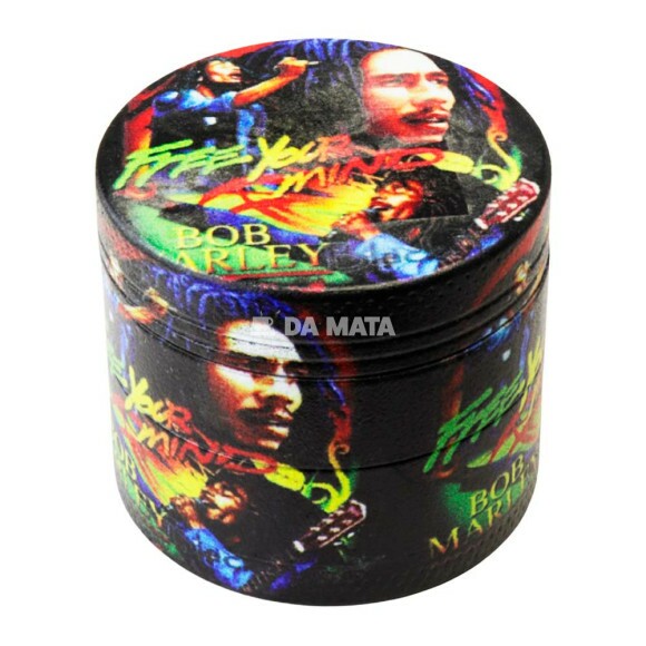 Dichavador de Metal Pequeno Estampado de frente tabacaria da mata