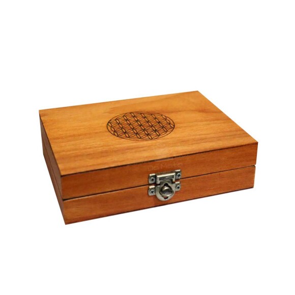 Mini Box Wood Burning Flor da Vida