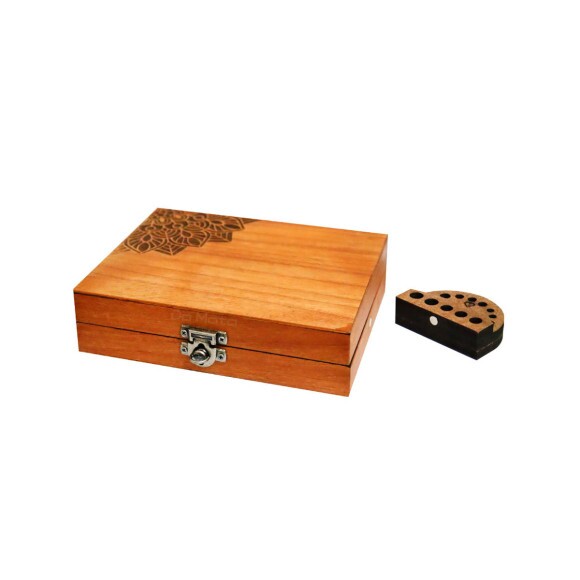 Mini Box Glass Wood Burning Mandala