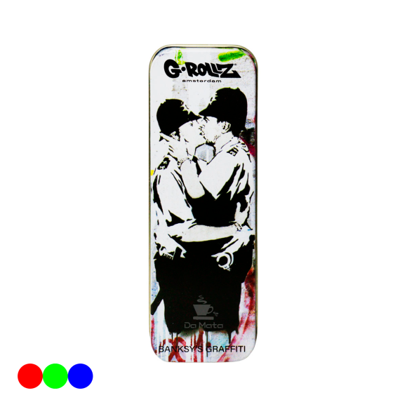 Mini Lata G-Rollz Banksy's Graffiti Pequena  branco