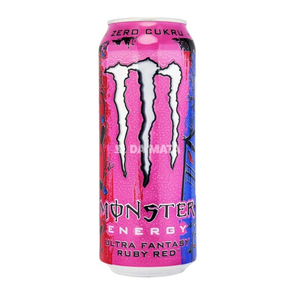Energético Monster Energy Ultra Fantasy Ruby Red 500ml de frente tabacaria da mata