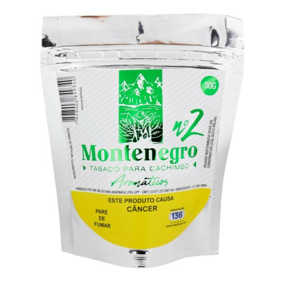 Montenegro P/ Cachimbo Menta N.2 30g de frente tabacaria da mata 