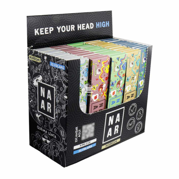 Caixa de Seda Naar King Size Brown Eye Bee de lado