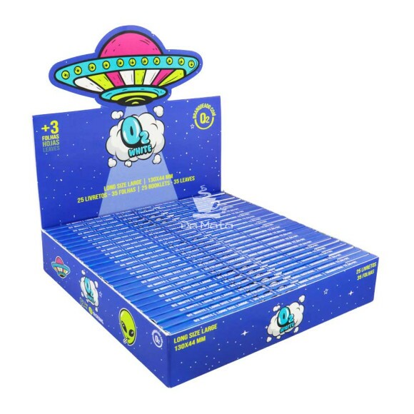 Caixa de Seda O2 White Long Size Large tabacaria da mata 