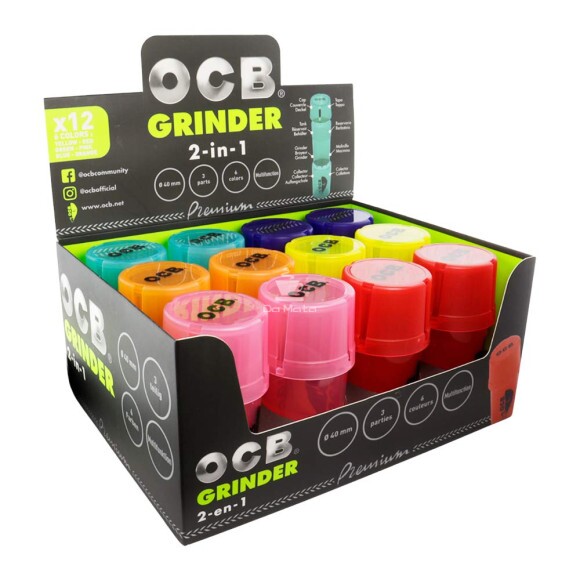 Caixa de Dichavador Plástico OCB Multifuncional de frente