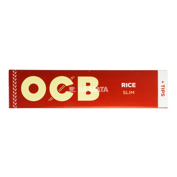 Seda OCB Rice King Size Slim + Tips de frente tabacaria da mata