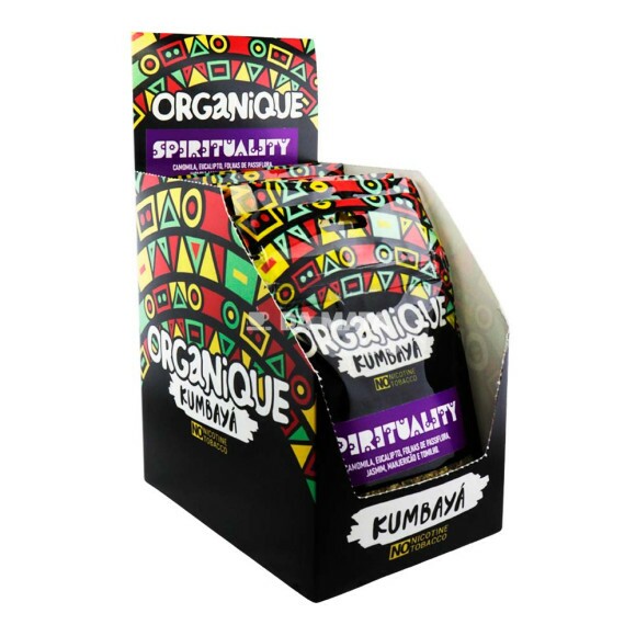 Caixa de Organique Kumbayá Spirituality de lado tabacaria da mata