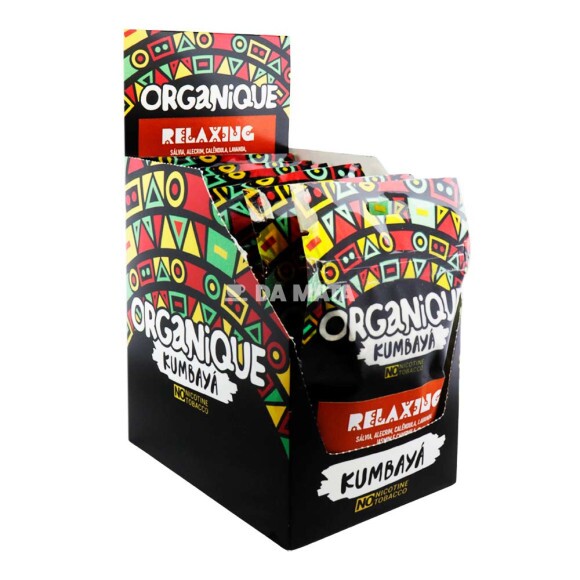 Caixa de Organique Kumbayá Relaxing de frente tabacaria da mata