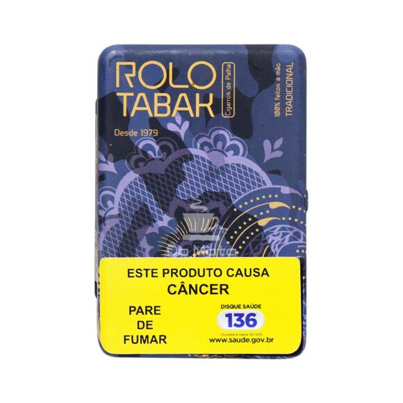 Lata de Cigarro de Palha c/ Filtro Rolo Tabak de frente tabacaria da mata