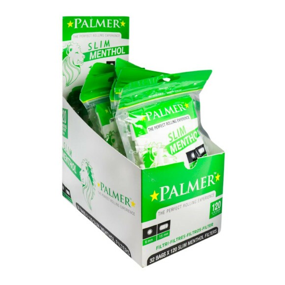 Caixa de Filtro Palmer Slim Menthol de frente