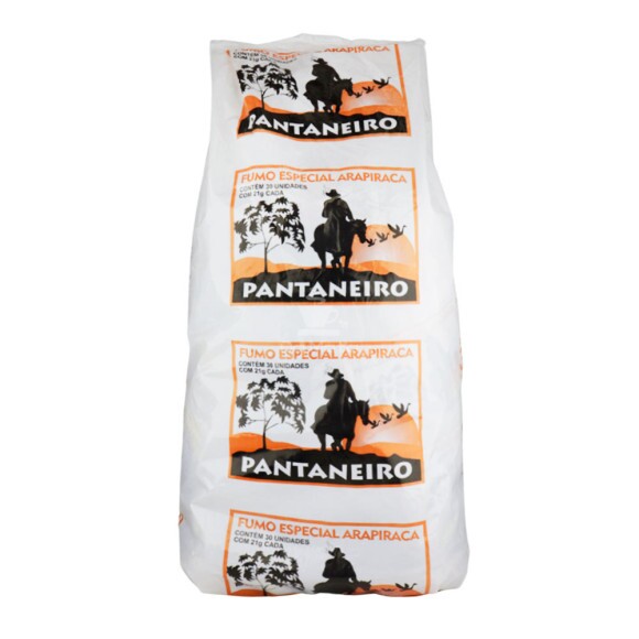 Pacote de Fumo Arapiraca Pantaneiro 21g pacote de frente tabacaria da mata 