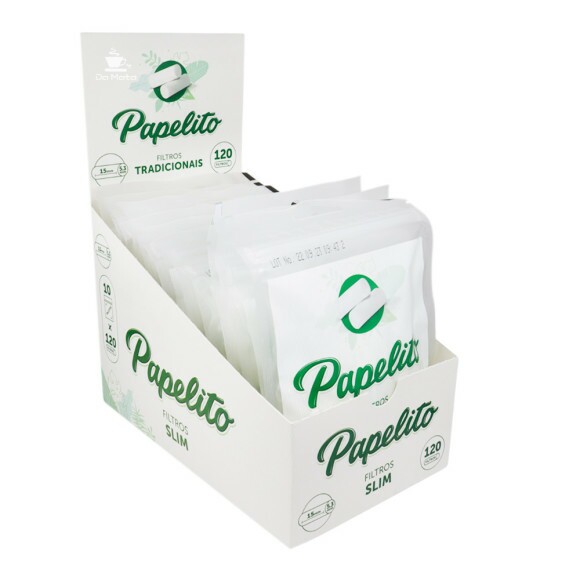 Caixa De Filtro Papelito Slim de lado