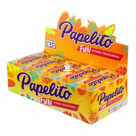 Caixa de Piteira Papelito Fun Tradicional de lado tabacaria da mata