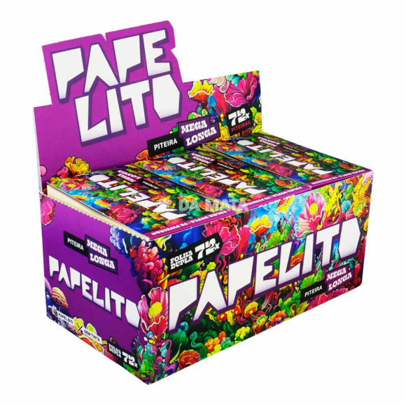 Caixa de Piteira Papelito Biodegradável Mega Longa de lado tabacaria da mata