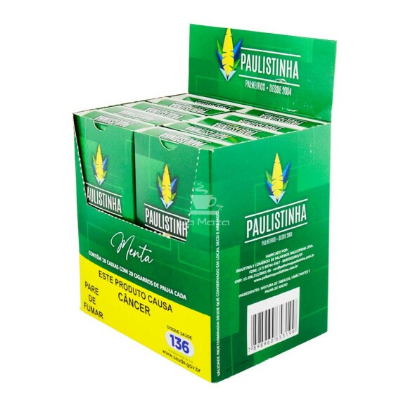Caixa de Palheiro Paulistinha Menta tabacaria da mata 
