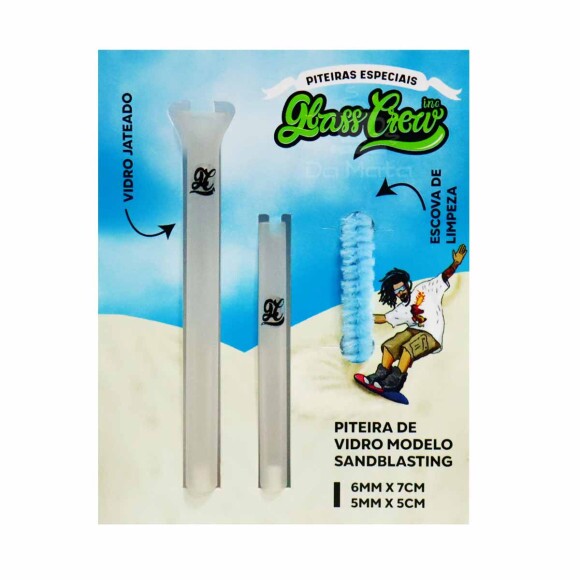 Caixa de Kit de Piteira de Vidro Glass Crew Sandblasting 6mm & 5mm