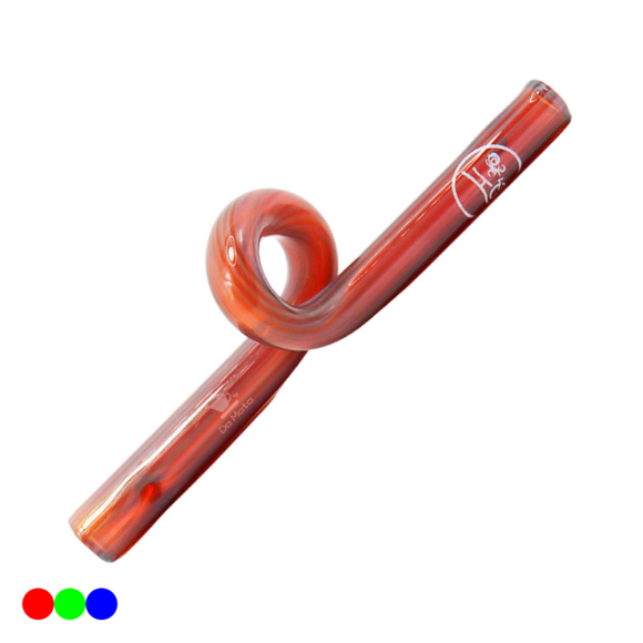 Piteira de Vidro Hippie Bong Weirdon Looping 5mm Vermelho