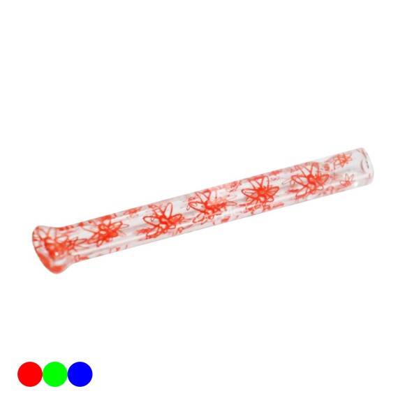 Piteira de Vidro Sadhu Full Print 6mm vermelha