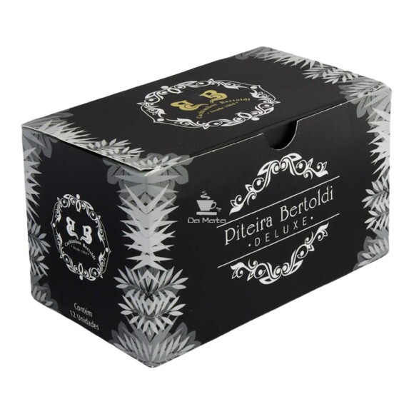 Caixa de Piteira Bertoldi Deluxe Carvão Ativado de frente