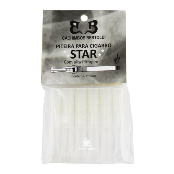 Piteira Star Descartável Bertoldi C/ 6un de frente