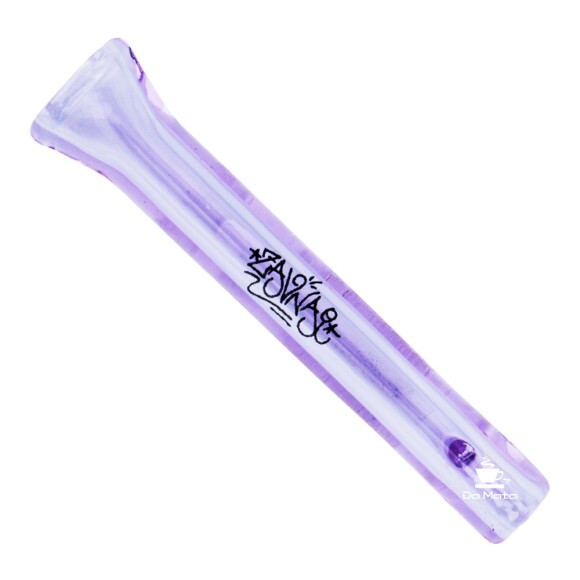 Piteira de Vidro Zav Nai Bocal Achatado Full Color 8mm de frente