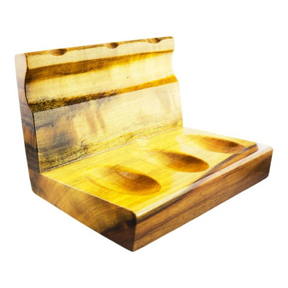 Porta Cachimbos em Madeira P/ 3un de frente