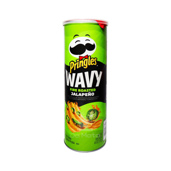 Batata Pringles Importada E.U.A Wavy Fire Roasted Jalapeño 