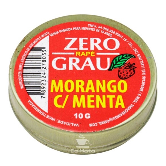 Rapé Xingu Morango C/ Menta de frente