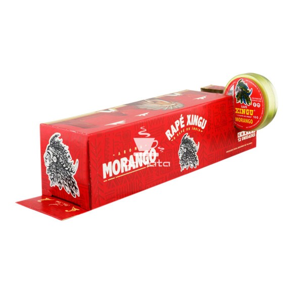 Caixa de Rapé Xingu Morango de lado tabacaria da mata