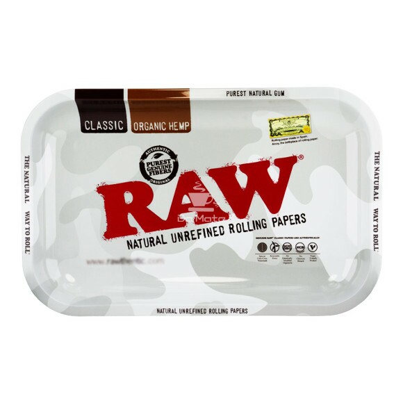 Bandeja de Metal Raw Thay Camo Small de frente tabacaria da mata