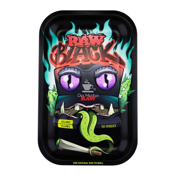 Bandeja de Metal Tray Black Monster de frente tabacaria da mata