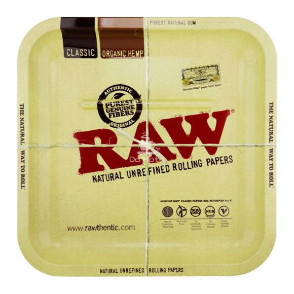 Bandeja de Metal Raw Classic Square Tray Small de frente tabacaria de mata
