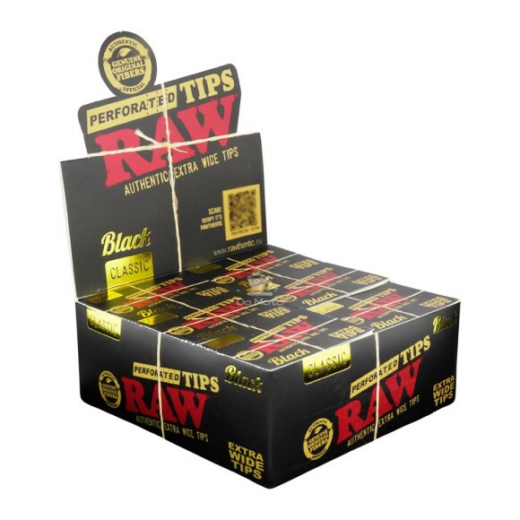 Caixa de Piteira Raw Black Extra Wide - 36 unidades