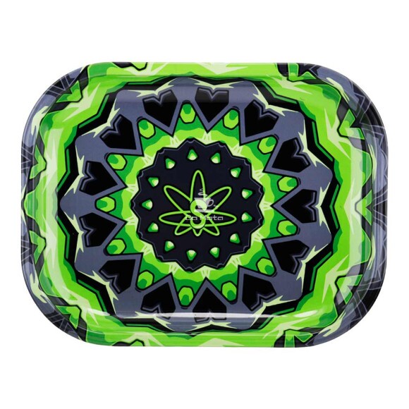 Bandeja de Metal Sadhu Pequena Verde de frente