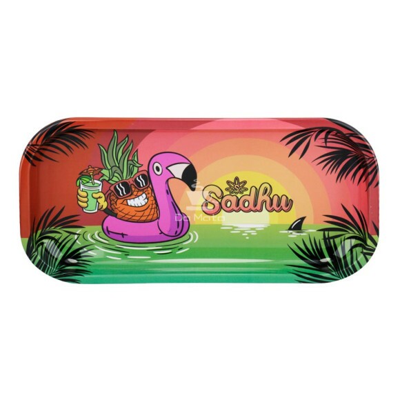 Bandeja de Metal Sadhu Retangular Pequena de frente tabacaria da mata