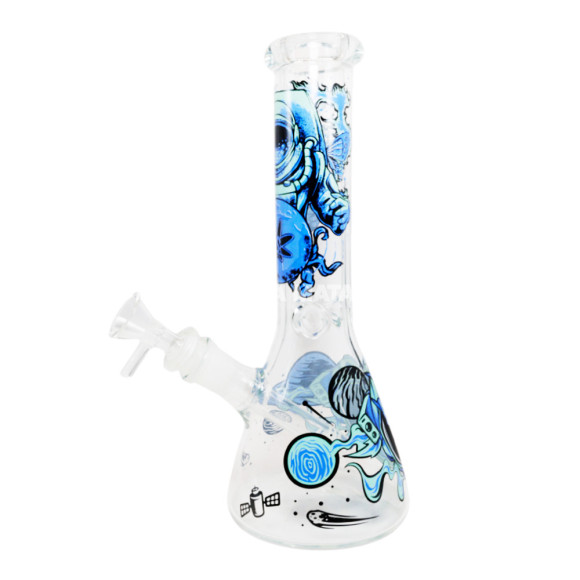 Bong de Vidro Sadhu Coleção Viagem Descoberta do Átomo de lado tabacaria da mata