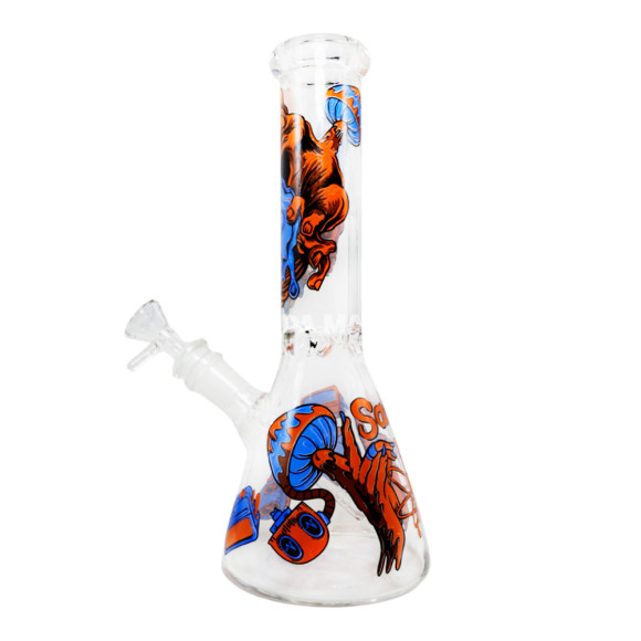 Bong de Vidro Sadhu Coleção Psicodélica Gosma Faminta de lado tabacaria da mata