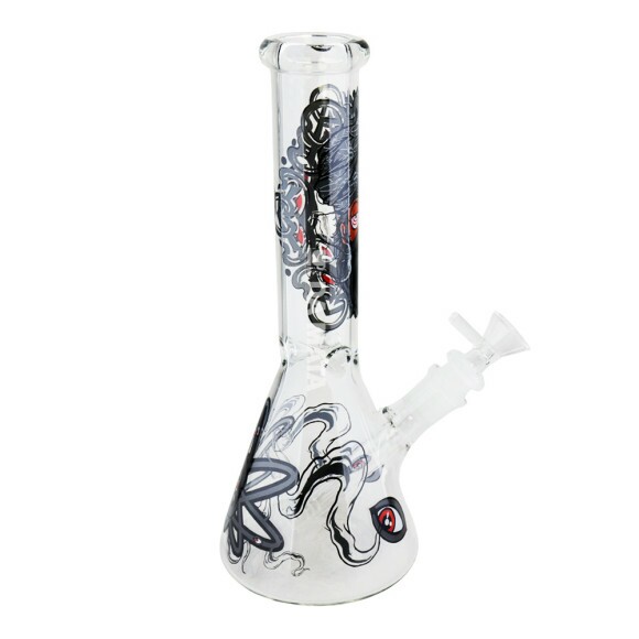 Bong de Vidro SadhuMaça Coleção Multiverso de lado tabacaria da mata