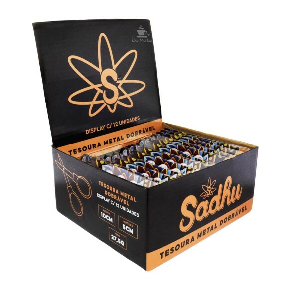 Caixa de Tesoura Dobrável Sadhu Metal C/12 de frente