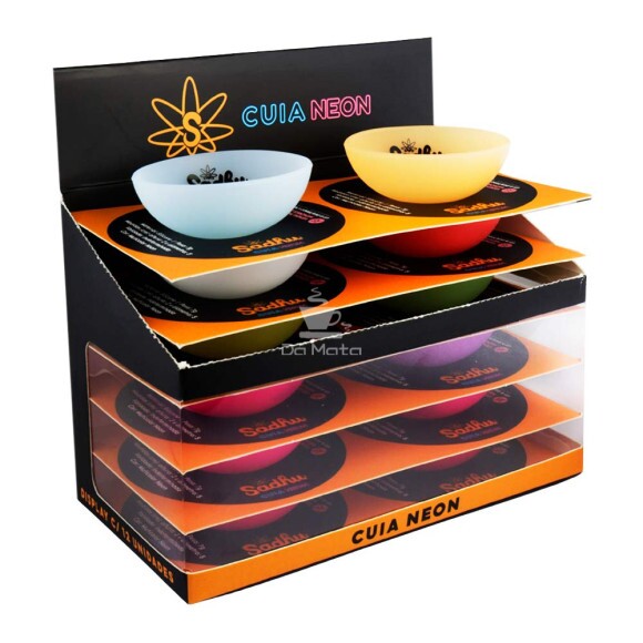 Caixa de Mini Cuia Sadhu Neon C/12 aberta tabacaria da mata 