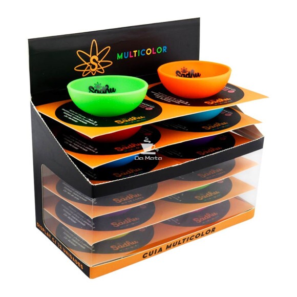 Caixa de Mini Cuia Sadhu Multicolors C/12 de lado