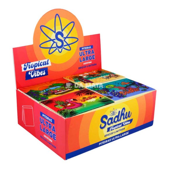 Caixa de Piteira Sadhu Tropical Vibes Ultra Large de lado tabacaria da mata