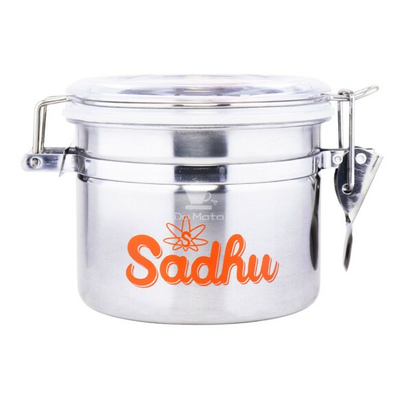 Pote Hermético Sadhu Aço Inoxidável 513ml de frente tabacaria da mata 
