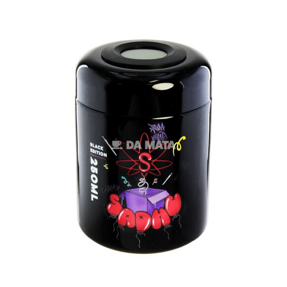 Pote Hermético UV C/ Visor Sadhu Black Edition 250ml de frente tabacaria da mata