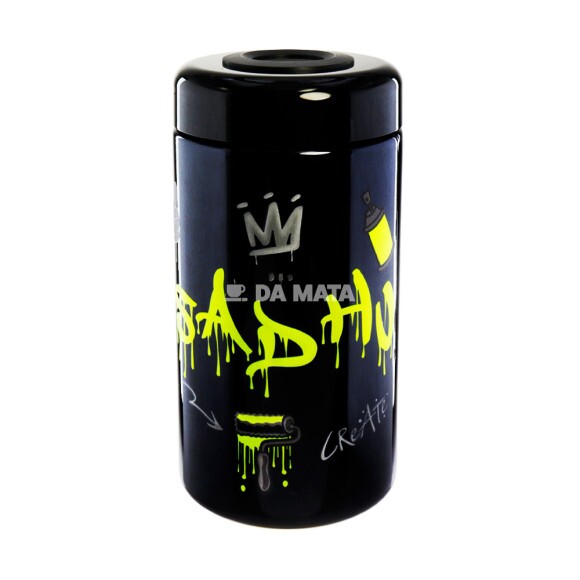 Pote Hermético UV C/ Visor Sadhu Black Edition 500ml de frente tabacaria da nata