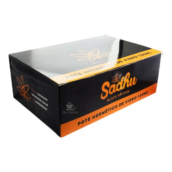 Caixa de Pote Hermético de Vidro UV Sadhu 120ml de lado