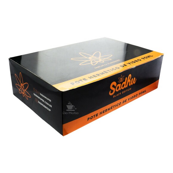 Caixa de Pote Hermético de Vidro UV Sadhu 90ml de lado